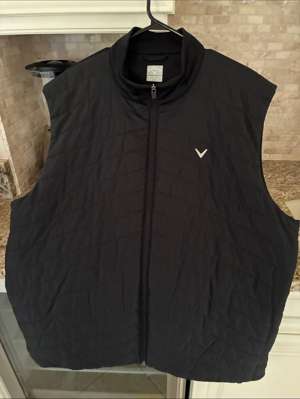 Callaway Black Quilted Sleeveless Golf Vest